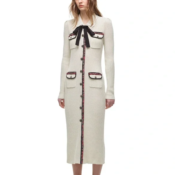 Self Portrait Longline Cardigan Dress S - Picture 1 of 14